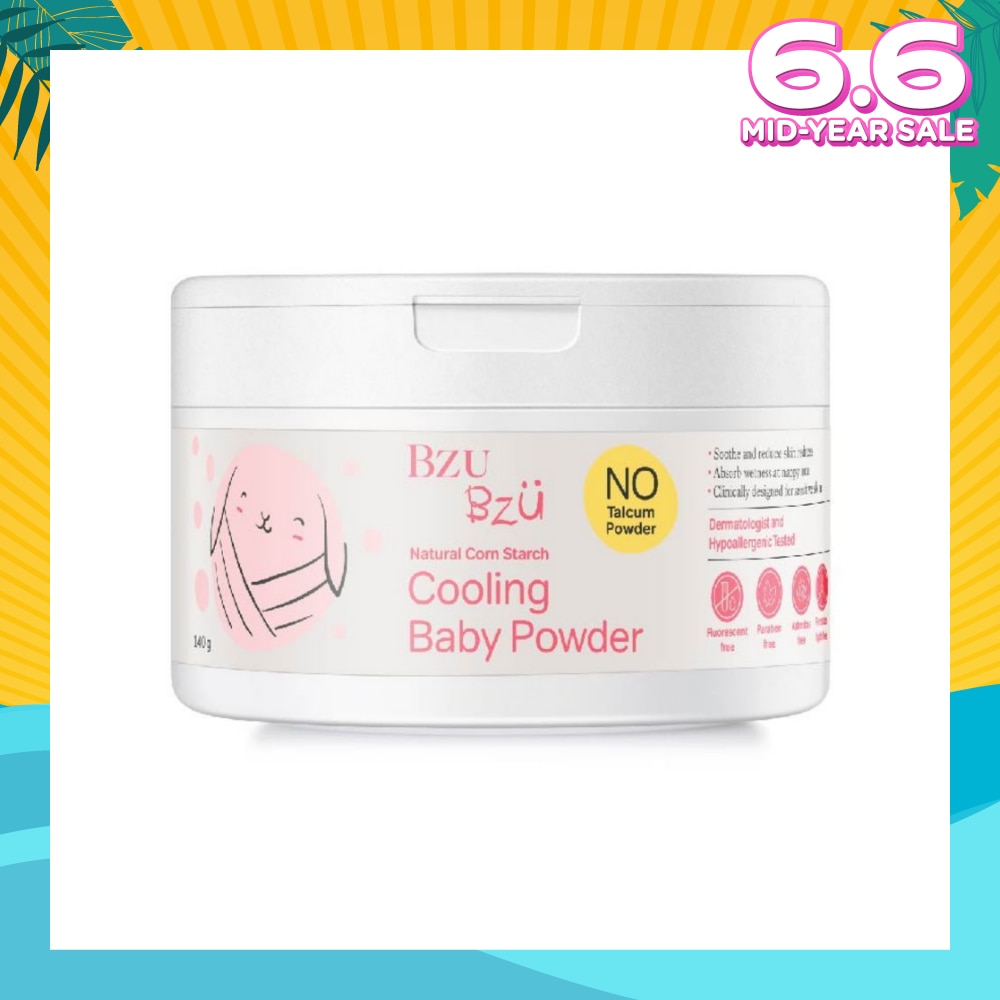 Cooling Baby Powder Natural Corn Starch No Talcum Powder Designed for Sensitive Skin) 140g