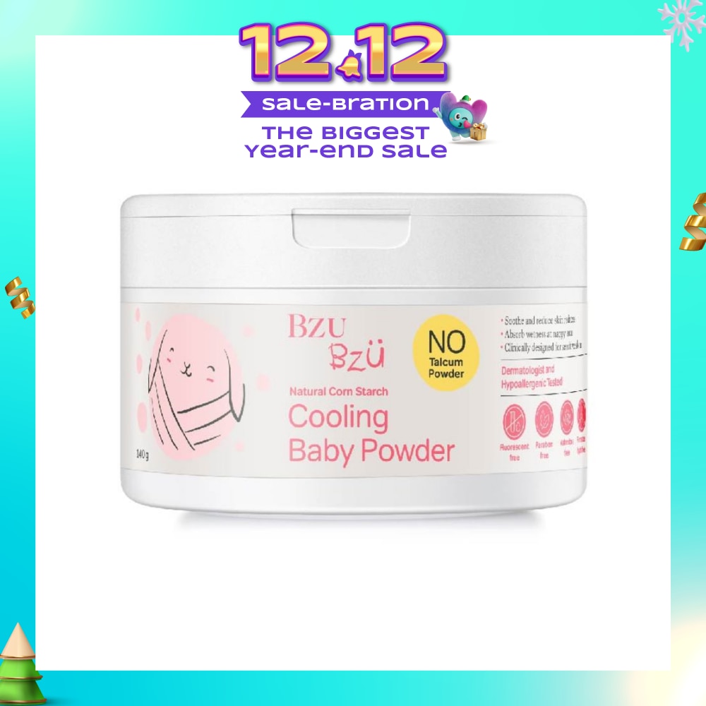 Cooling Baby Powder Natural Corn Starch No Talcum Powder Designed for Sensitive Skin) 140g