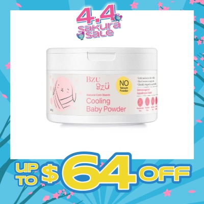 BZU BZU - Cooling Baby Powder Natural Corn Starch No Talcum Powder Designed for Sensitive Skin) 140g