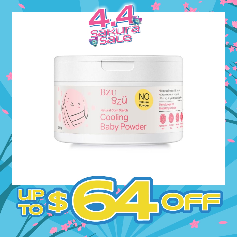 Cooling Baby Powder Natural Corn Starch No Talcum Powder Designed for Sensitive Skin) 140g