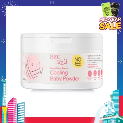 BZU BZU Cooling Baby Powder Natural Corn Starch No Talcum Powder Designed for Sensitive Skin) 140g