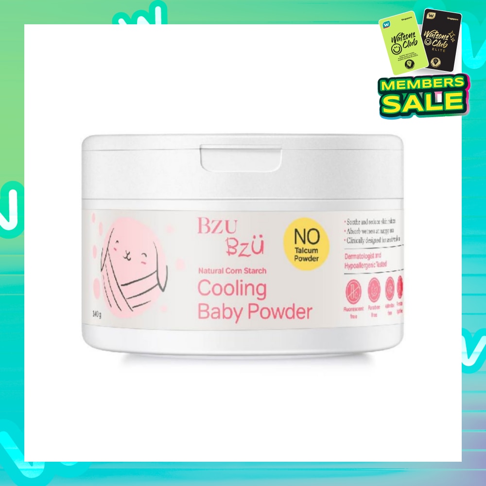 Cooling Baby Powder Natural Corn Starch No Talcum Powder Designed for Sensitive Skin) 140g