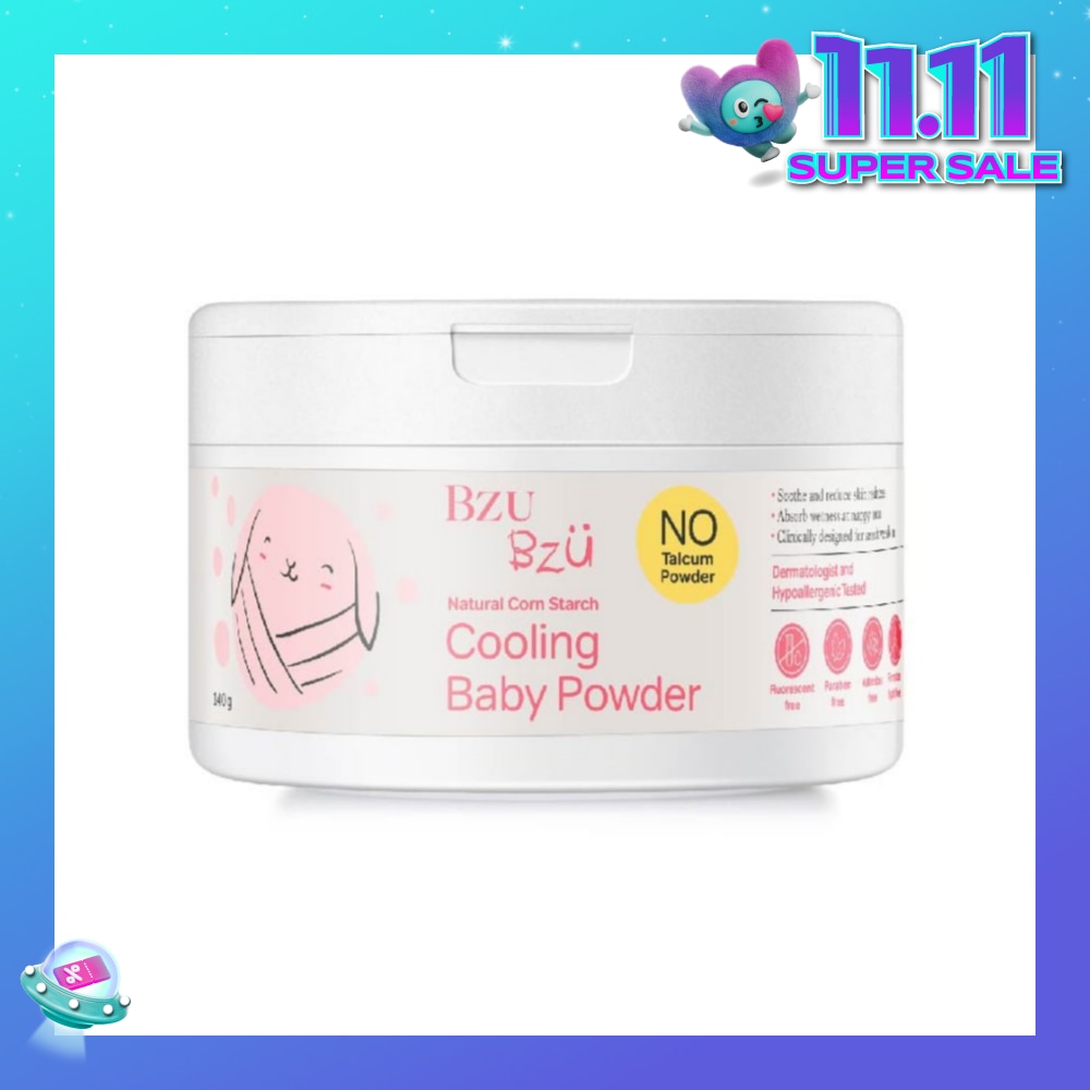 Cooling Baby Powder Natural Corn Starch No Talcum Powder Designed for Sensitive Skin) 140g