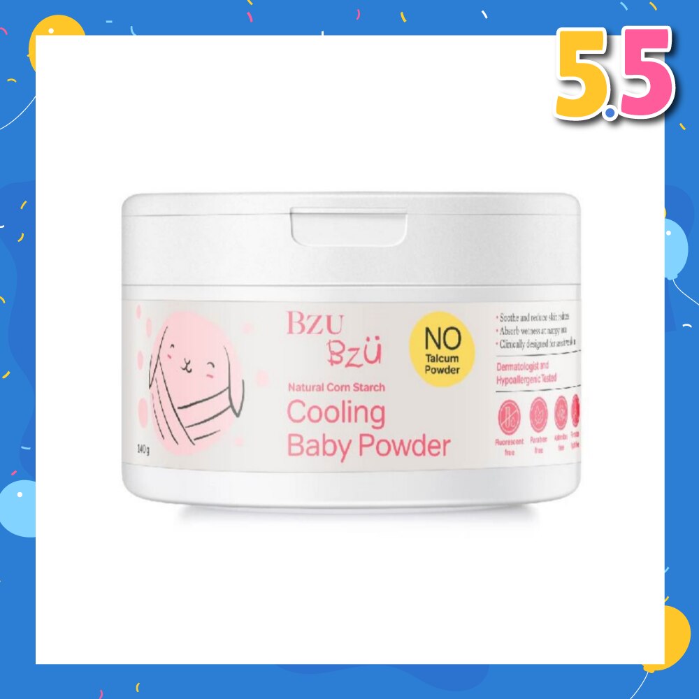 Cooling Baby Powder Natural Corn Starch No Talcum Powder Designed for Sensitive Skin) 140g