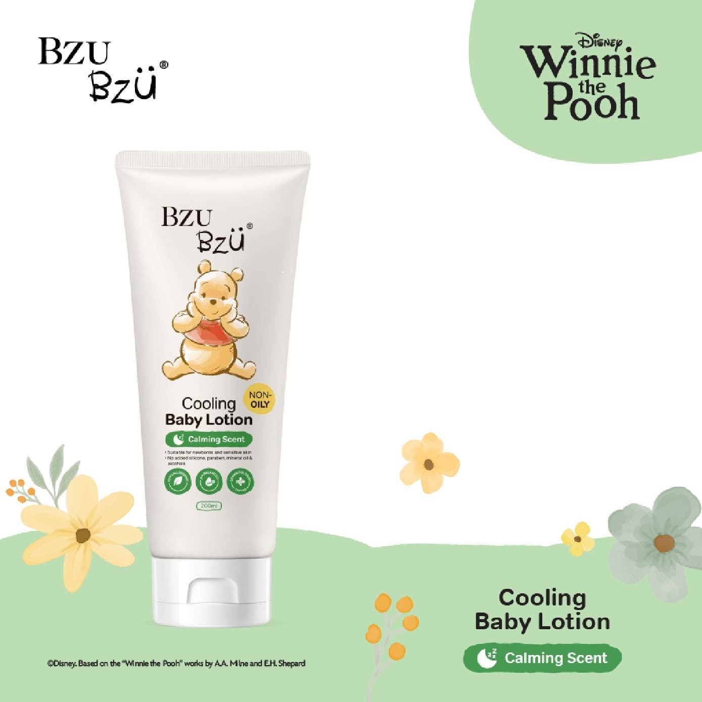 Non Oily Cooling Baby Lotion Hydrate & Protects Skin (Designed for Sensitive Skin) 200ml