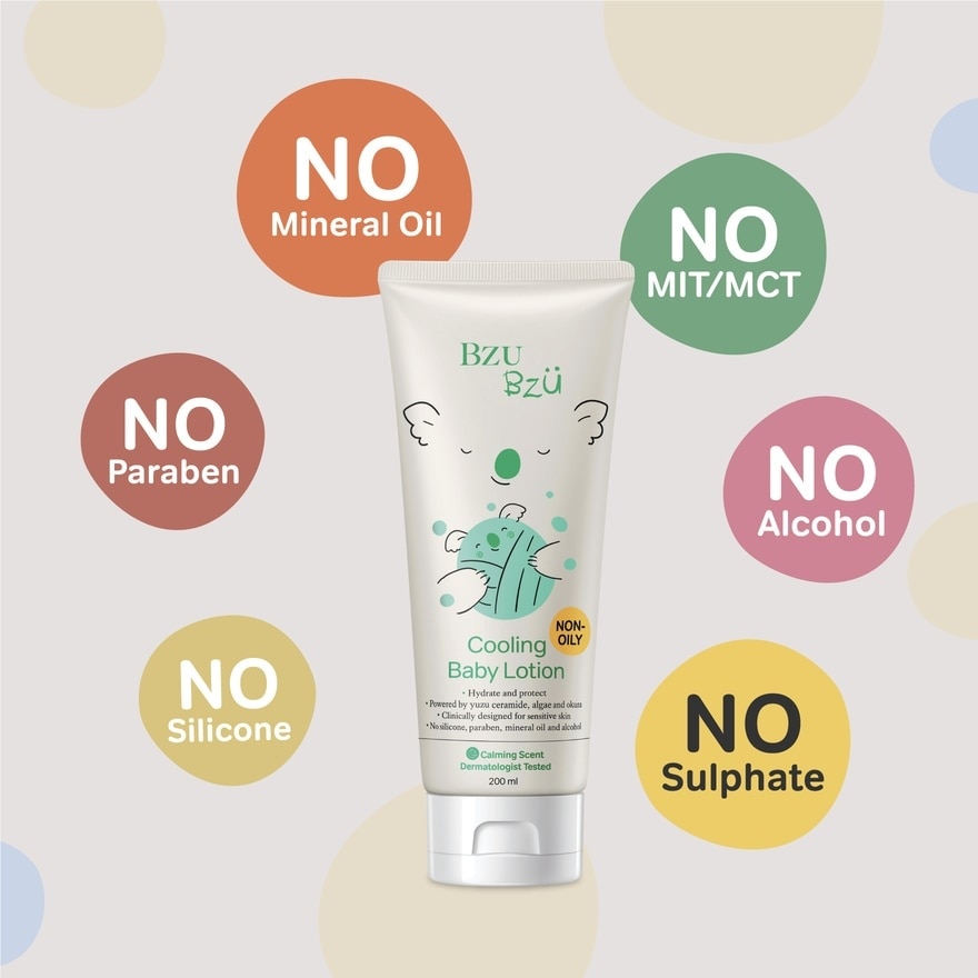 Non Oily Cooling Baby Lotion Hydrate & Protects Skin (Designed for Sensitive Skin) 200ml