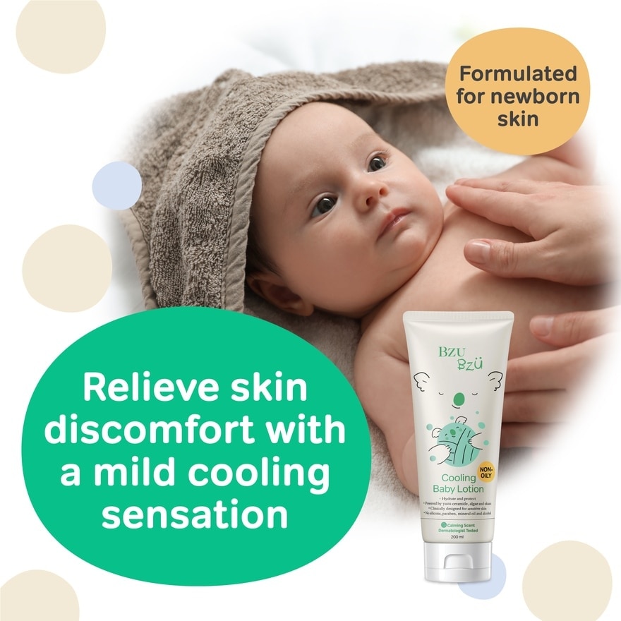 Non Oily Cooling Baby Lotion Hydrate & Protects Skin (Designed for Sensitive Skin) 200ml