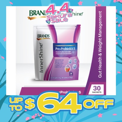 BRAND'S - Pre + Probiotics S (For Gut Health & Weight Management) 3.8g x 30s