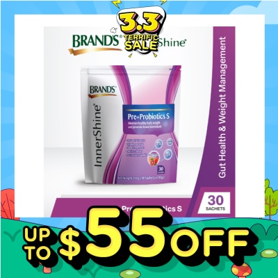 BRAND'S Pre + Probiotics S (For Gut Health & Weight Management) 3.8g x 30s