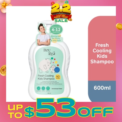 BZU BZU Bzu Bzu Fresh Cooling Kids Shampoo 600ml (For Oily & Itchy scalp)