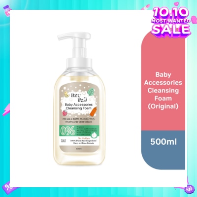 BZU BZU Baby Accessories Cleansing Foam 100% Plant Based Ingredients Easy to Rinse Formula Original Flavour (Suitable for Milk Bottles Dish Toys Fruits & Vegetables) 500ml
