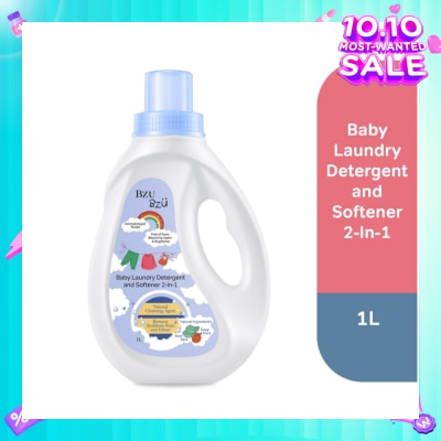 BZU BZU 2 in 1 Baby Laundry Detergent and Softener Natural Cleansing Agent (Remove Stubborn Stain & Odour) 1L