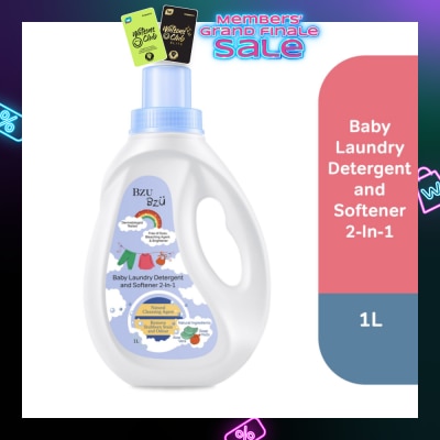 BZU BZU 2 in 1 Baby Laundry Detergent and Softener Natural Cleansing Agent (Remove Stubborn Stain & Odour) 1L