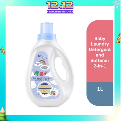 BZU BZU 2 in 1 Baby Laundry Detergent and Softener Natural Cleansing Agent (Remove Stubborn Stain & Odour) 1L