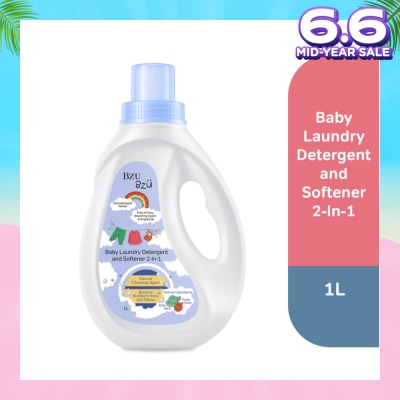 BZU BZU 2 in 1 Baby Laundry Detergent and Softener Natural Cleansing Agent (Remove Stubborn Stain & Odour) 1L