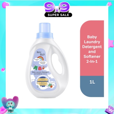BZU BZU - 2 in 1 Baby Laundry Detergent and Softener Natural Cleansing Agent (Remove Stubborn Stain & Odour) 1L image