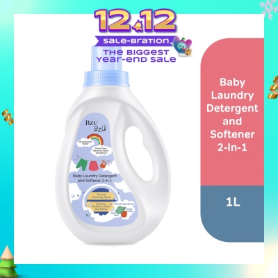 BZU BZU 2 in 1 Baby Laundry Detergent and Softener Natural Cleansing Agent (Remove Stubborn Stain & Odour) 1L