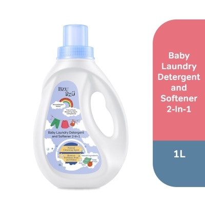 BZU BZU 2 in 1 Baby Laundry Detergent and Softener Natural Cleansing Agent (Remove Stubborn Stain & Odour) 1L