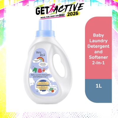 BZU BZU - 2 in 1 Baby Laundry Detergent and Softener Natural Cleansing Agent (Remove Stubborn Stain & Odour) 1L image