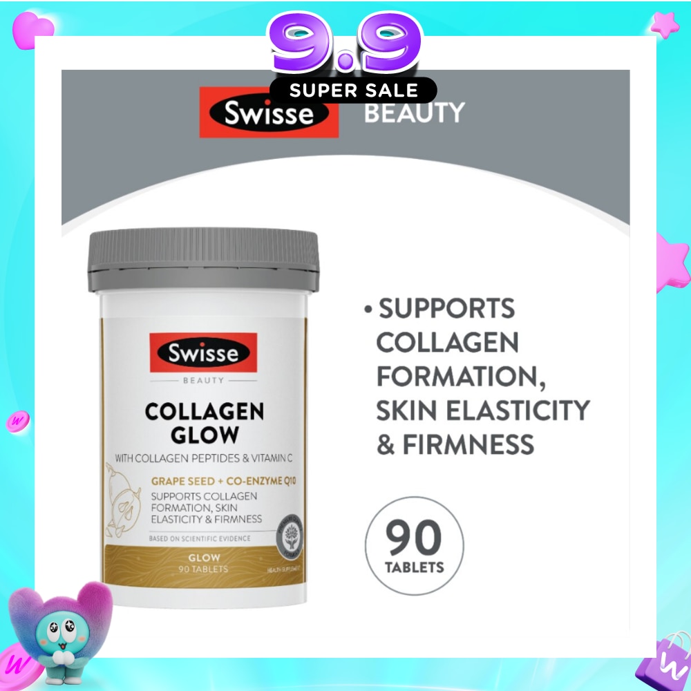 Collagen Glow Tablet with Collagen Peptides & Vitamin C (Supports Collagen Formation Skin Elasticity & Firmness) 90s image