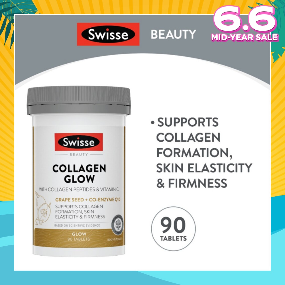 Collagen Glow Tablet with Collagen Peptides & Vitamin C (Supports Collagen Formation Skin Elasticity & Firmness) 90s
