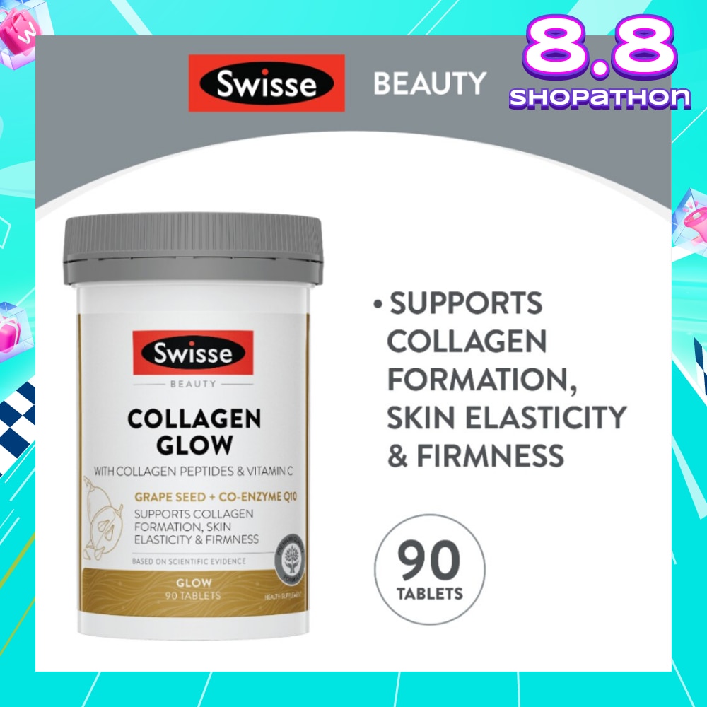 Collagen Glow Tablet with Collagen Peptides & Vitamin C (Supports Collagen Formation Skin Elasticity & Firmness) 90s