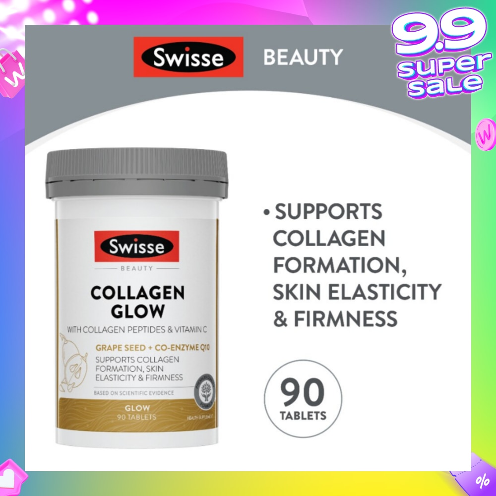 Collagen Glow Tablet with Collagen Peptides & Vitamin C (Supports Collagen Formation Skin Elasticity & Firmness) 90s