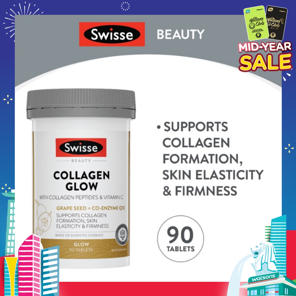 Collagen Glow Tablet with Collagen Peptides & Vitamin C (Supports Collagen Formation Skin Elasticity & Firmness) 90s