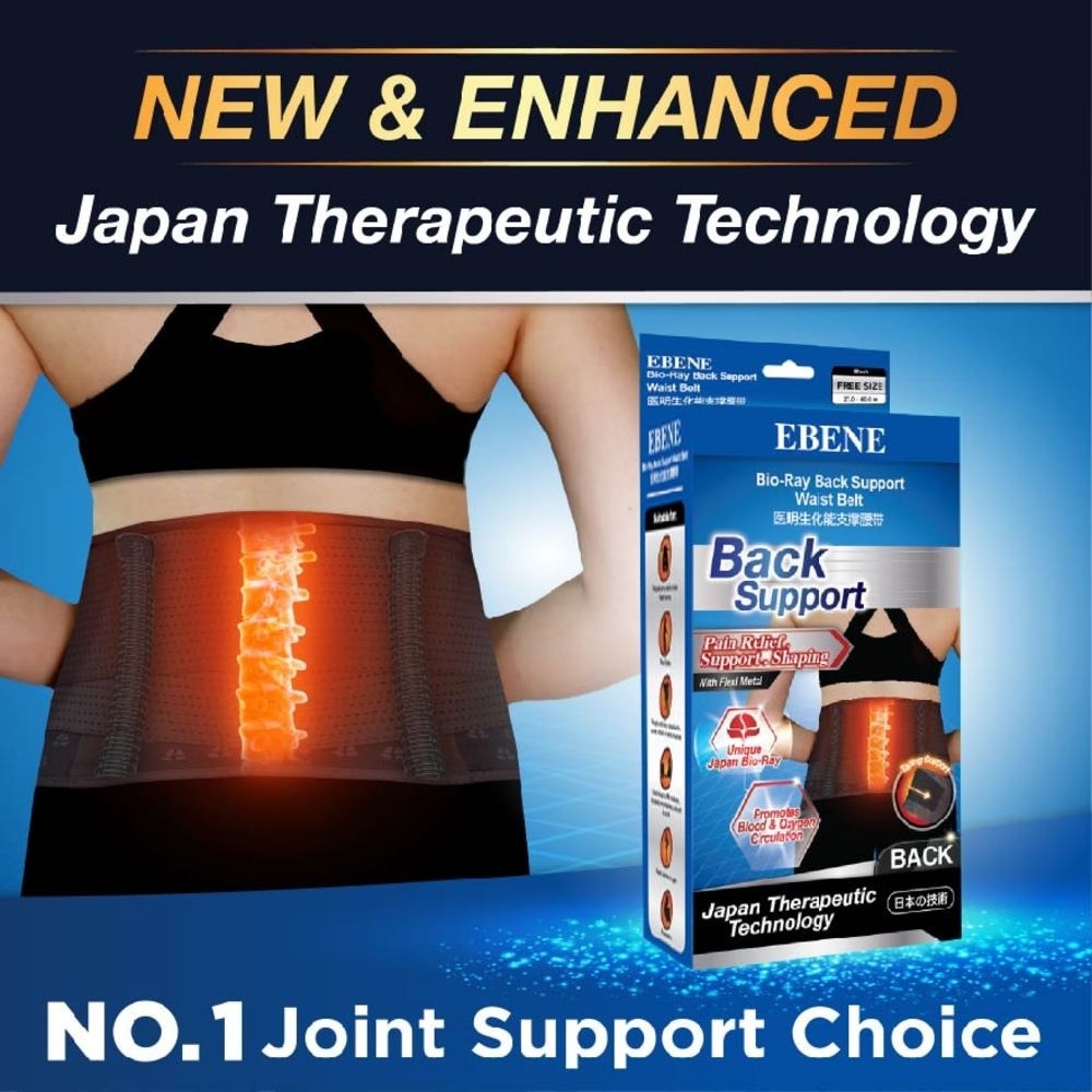 Bio Ray Back Support Waist Belt (with Flexi Metal & Therapeutic Taping Support) Free Size