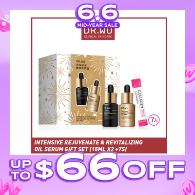 DR. WU - Intensive Rejuvenate & Revitalizing Oil Serum Gift Set (15ml x 2s) + Collagen 7s