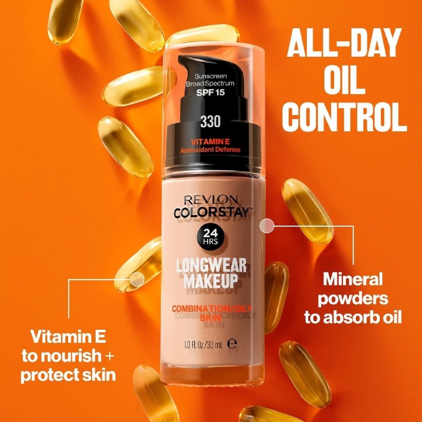 ColorStay™ Longwear Makeup SPF 15 Foundation for Combination-Oily Skin #310 Warm Golden 30ml