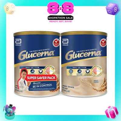 GLUCERNA - Triple Care Powder Wheat (For People With Diabetes) 800g x 2s