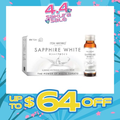 ITOH - Sapphire White Whitening Collagen Drink 5300mg (Helps Lighten Skin Complexion) 50ml x 10s