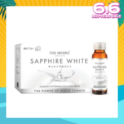 ITOH HANAKO Sapphire White Whitening Collagen Drink 5300mg (Helps Lighten Skin Complexion) 50ml x 10s