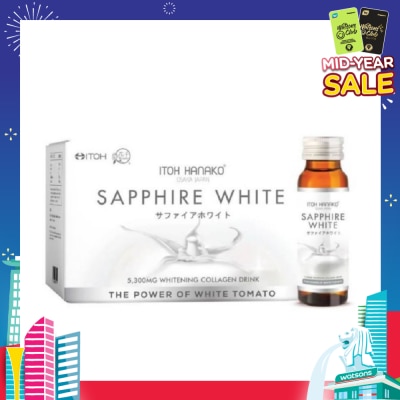 ITOH HANAKO Sapphire White Whitening Collagen Drink 5300mg (Helps Lighten Skin Complexion) 50ml x 10s
