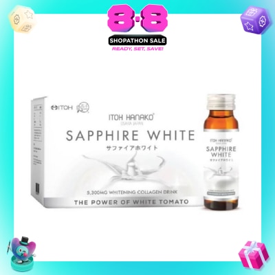 ITOH - Sapphire White Whitening Collagen Drink 5300mg (Helps Lighten Skin Complexion) 50ml x 10s