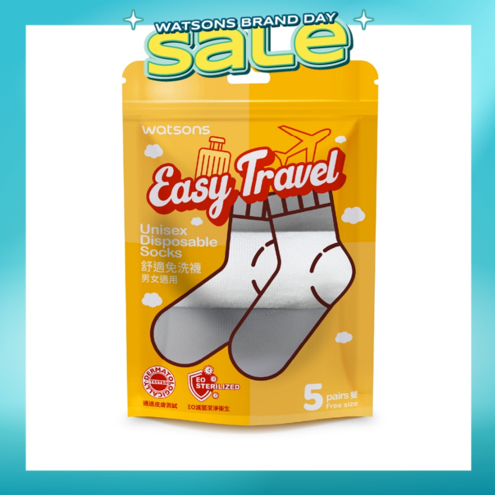 Easy Travel Unisex Disposable Socks 5s