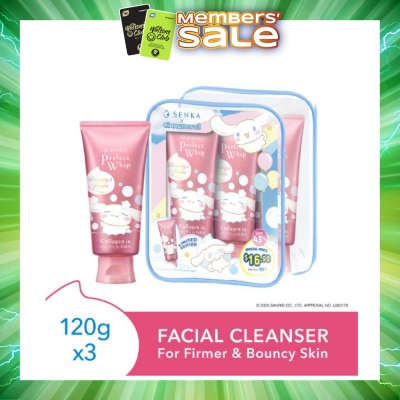 SENKA - X Cinnamoroll Limited Edition Perfect Whip Collagen-In Facial Cleanser 120g x 3s