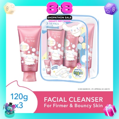SENKA - X Cinnamoroll Limited Edition Perfect Whip Collagen-In Facial Cleanser 120g x 3s