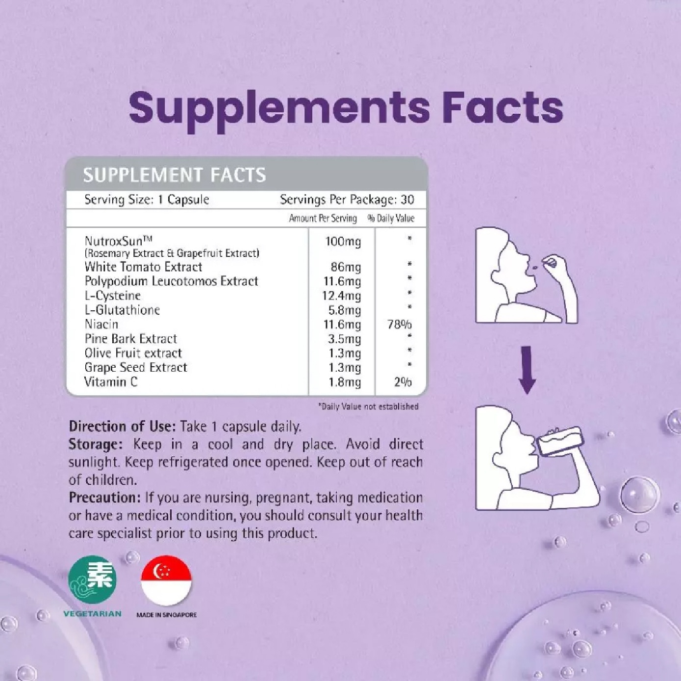 WhitePure Oral Sun Protection & Deep Whitening Capsule 30s