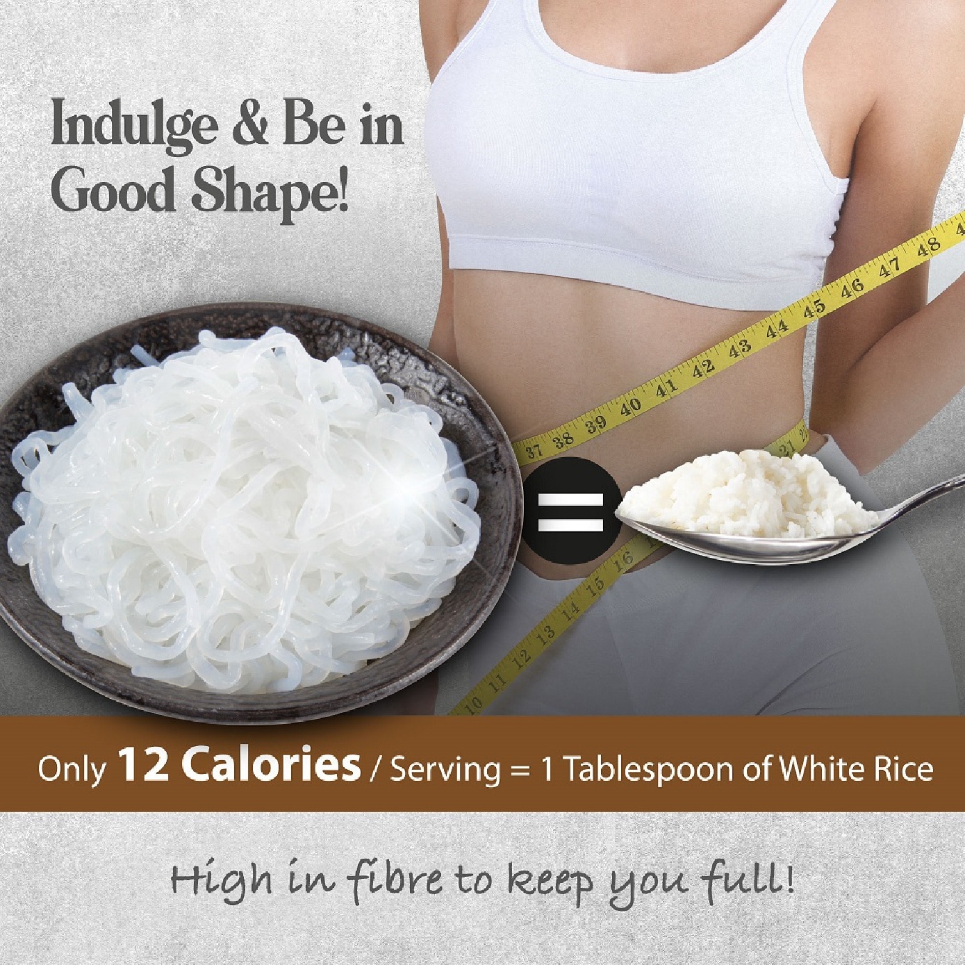 [CNY] Low Calorie Plain Flat Konjac Noodle 270g x 4s