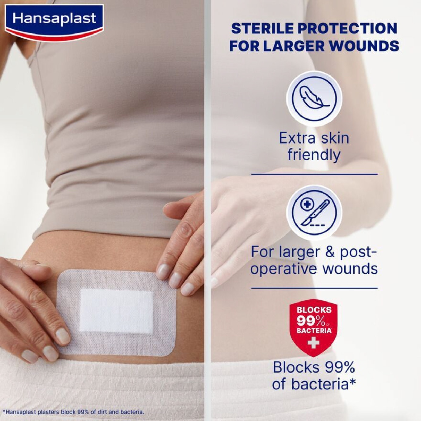 Sensitive XXL Sterile Plasters (Suitable For Large & Post-Operative Wound) 1s