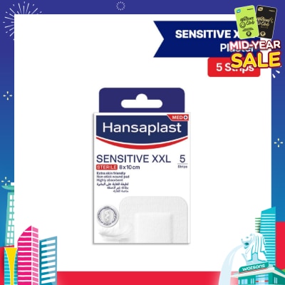 HANSAPLAST Sensitive XXL Sterile Plasters (Suitable For Large & Post-Operative Wound) 1s