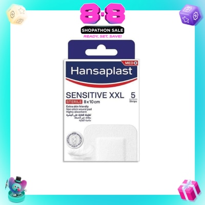 HANSAPLAST - Sensitive XXL Sterile Plasters (Suitable For Large & Post-Operative Wound) 1s