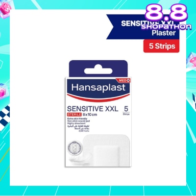 HANSAPLAST Sensitive XXL Sterile Plasters (Suitable For Large & Post-Operative Wound) 1s