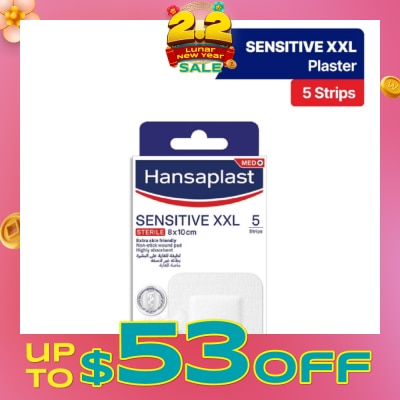 HANSAPLAST Sensitive XXL Sterile Plasters (Suitable For Large & Post-Operative Wound) 1s