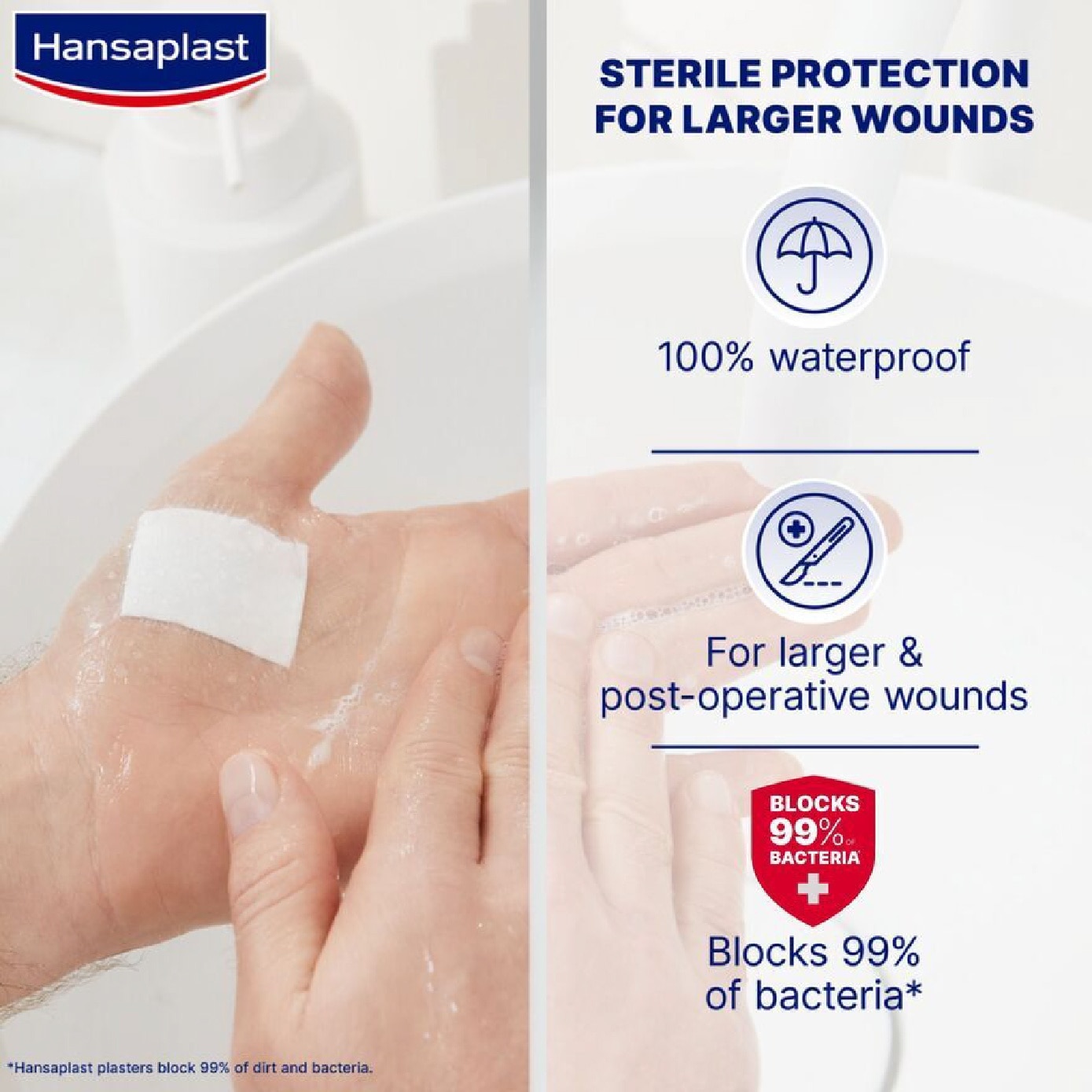 Aqua Protect XL Waterproof Sterile Plasters (Suitable For Large & Post-Operative Wound) 1s