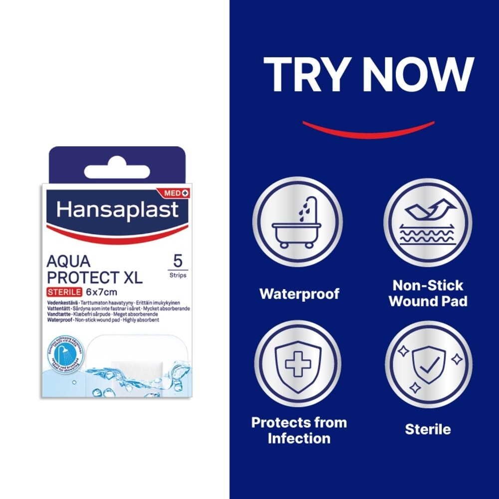 Aqua Protect XL Waterproof Sterile Plasters (Suitable For Large & Post-Operative Wound) 1s