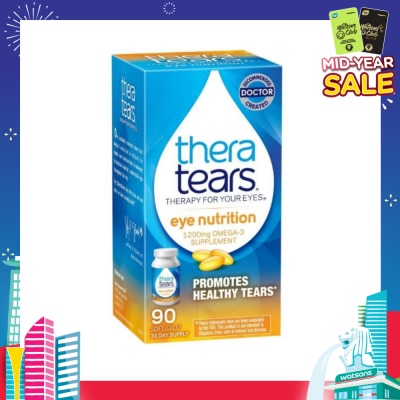 THERA TEARS Eye Nutrition 1200mg Omega 3 Supplement Softgel (Promotes Healthy Tears) 90s