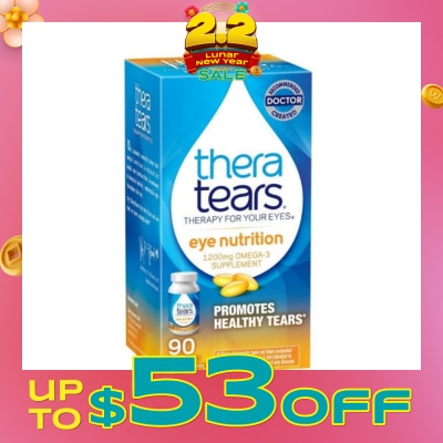 THERA TEARS Eye Nutrition 1200mg Omega 3 Supplement Softgel (Promotes Healthy Tears) 90s